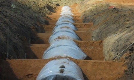 Travaux de pose d’une conduite d’adduction d’eau du projet d’aménagement hydro-agricole du périmètre de Dar Khrofa